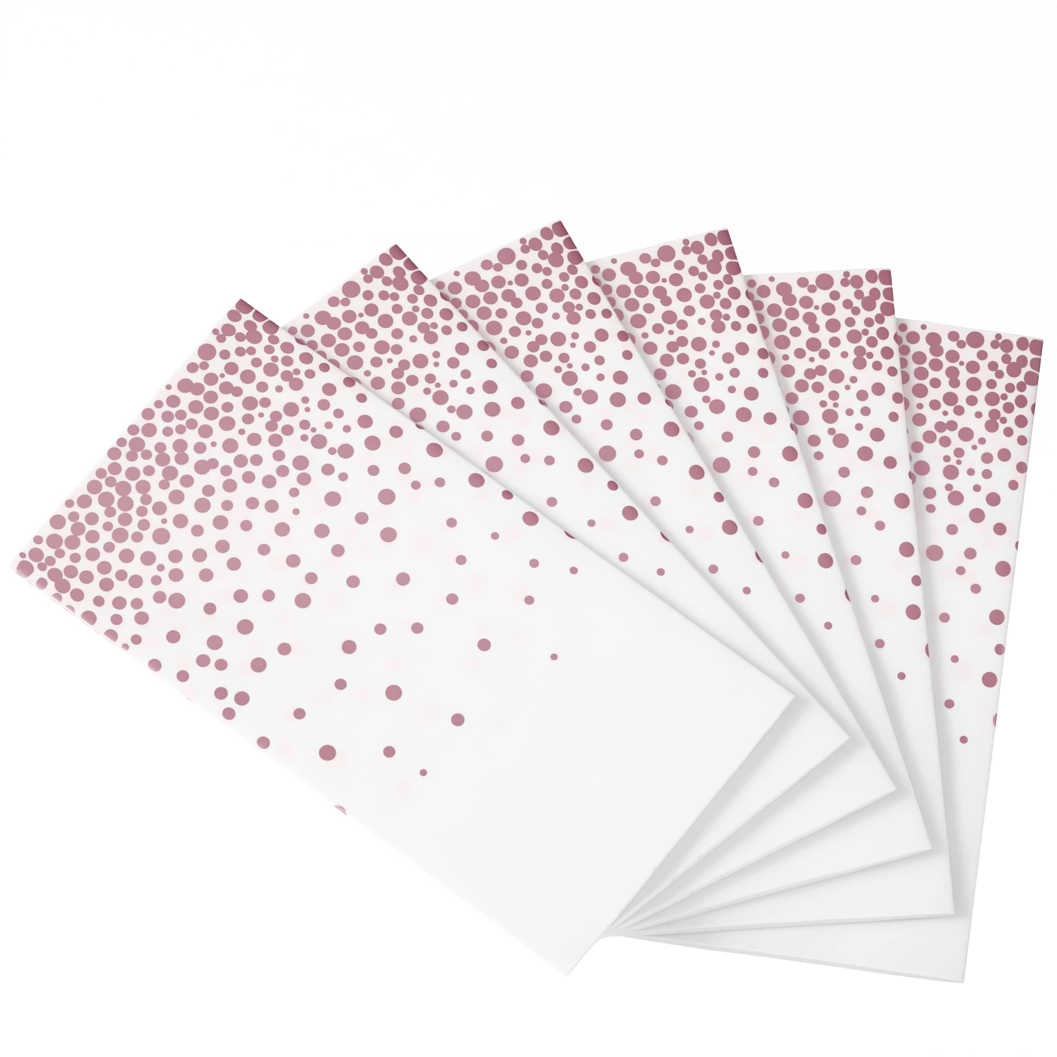 Neatiffy 54 in x 108 Inch 6Pack Rectangle Plastic Table Cloth | Waterproof Disposable/Reusable Tablecloth | Table Cover for Picnic, Party, Banquet, Birthdays (White Rosegold Dot) — image 1