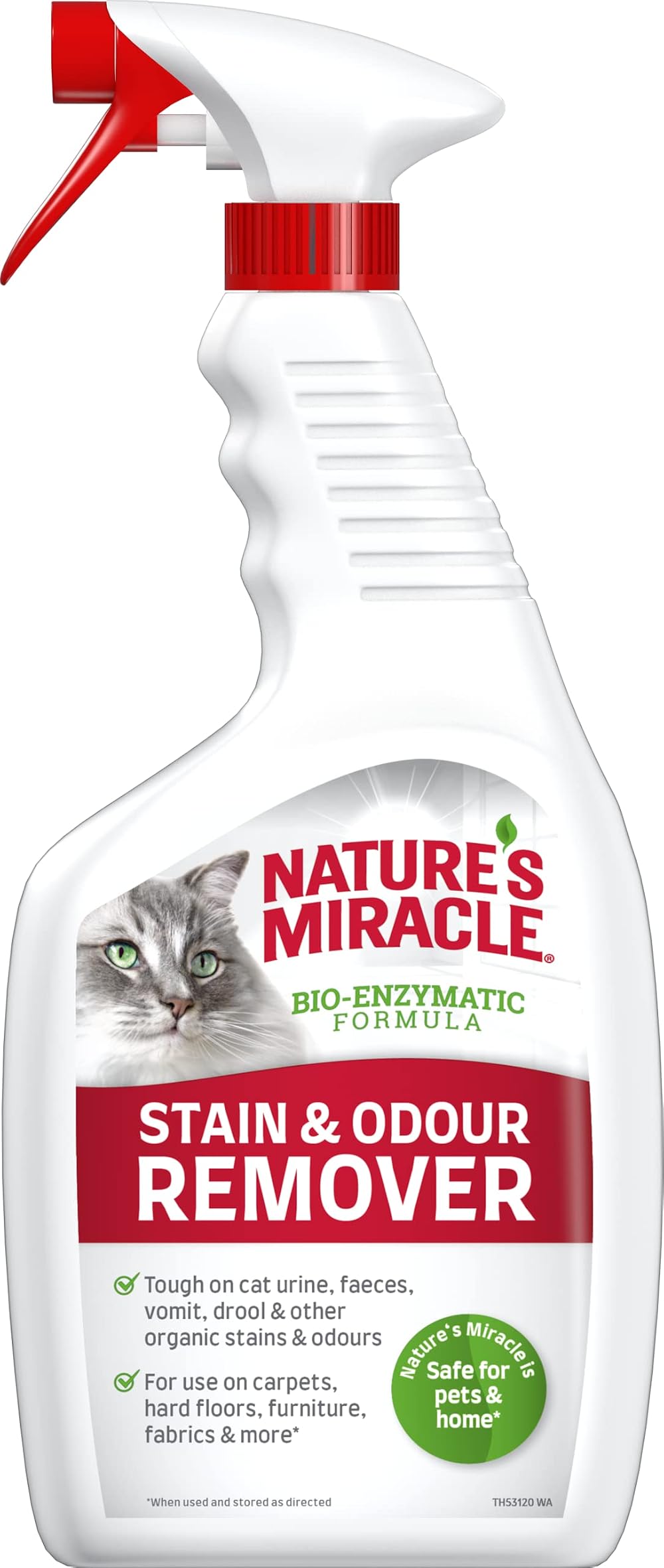 Nature's Miracle Cat Stain & Odour Remover Bio-Enzymatic 709ml White