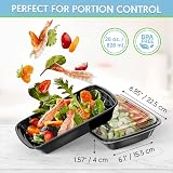 GUANFU 20 Pack Meal Prep Containers 28 oz BPA Free Microwave Safe Lids view 3
