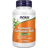NOW Supplements, Tumeric Curcumin (Curcuma longa) Gels, Standardized Extract, Herbal Supplement with 95% Curcuminoids, 60 Softgels