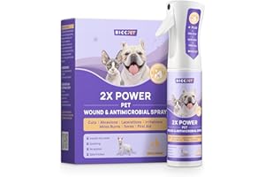 HICC PET Hot Spot Treatment Spray for Dogs & Cats, 2X Strength for Dog Wound Care, Dog Itch Relief Spray for Alleviate Dry Itchy Skin, Allergies, Inflammation, Dog Skin Irritation Treatment, 10 fl oz
