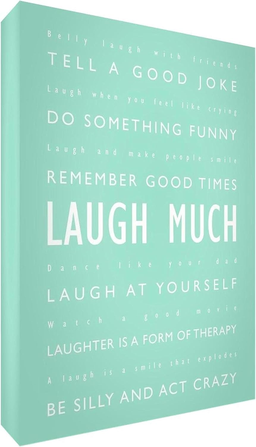 Feel Good Art Gallery Wrapped Box Canvas with Solid Front Panel in Modern and Inspirational Typographic Design (60 x 40 x 4 cm