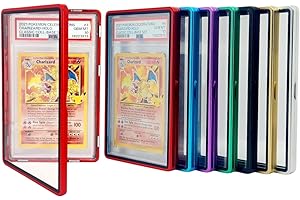 SAFEGUARD TCG SOLUTIONS Metal PSA Slab Bumper Case UV Resistant- Safeguard Magnetic Aluminum Metal Case For Graded Cards (Red)