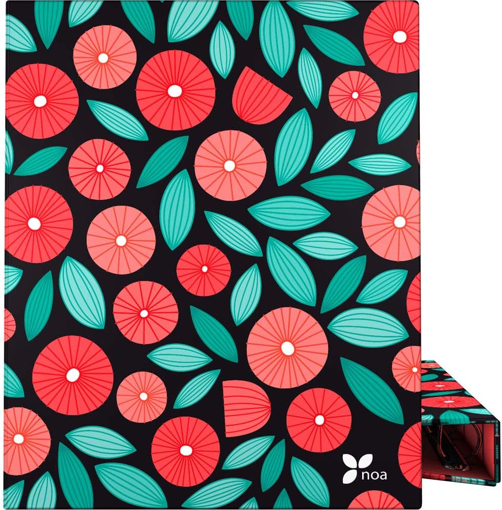 Grafoplás 88141961 A4 Ring Binder, 4 Mixed Rings 25 mm, Noa Globe Design, Black, Anillas de 25mm