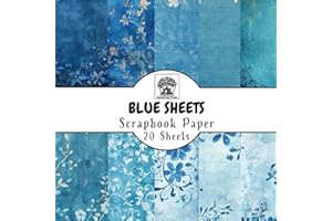 Blue Sheets Scrapbook Paper: 20 Double-Sided Sheets for Scrapbooking, Junk Journals, Card Making, Decoupage, Origami, Paper C