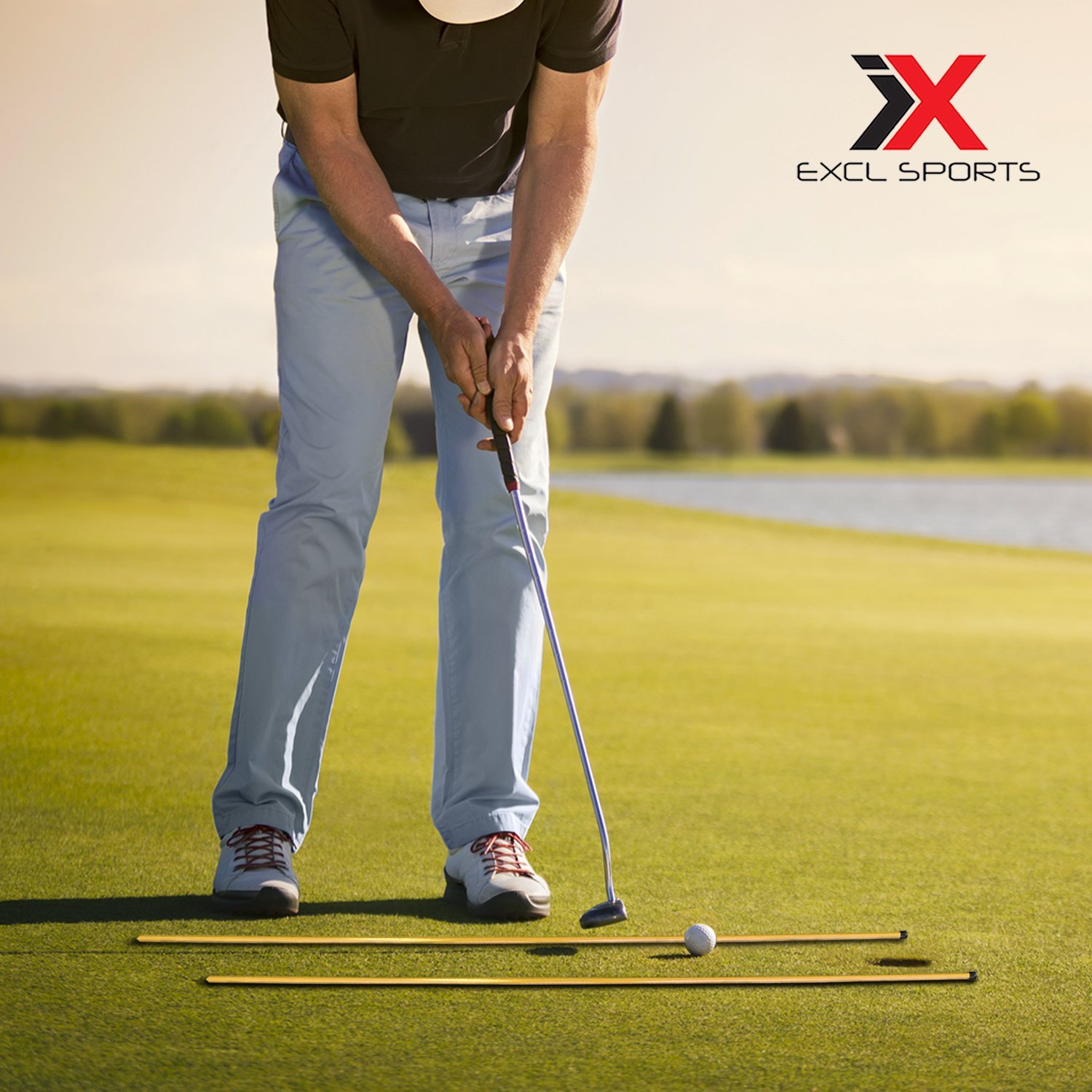 ブルー 2パック Sports ゴルフ練習用用位置合わせ棒 B01nbk7ey6 Excl ゴルフ位置合わせ棒 スイング練習機 オープニング大セール Elradarrenca Cl