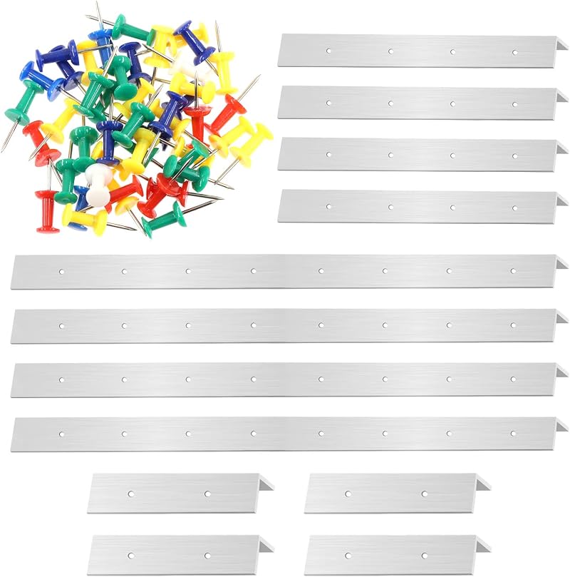 GLARKS Stained Glass Layout Block System Kit 72pcs 3/6/12 Inch L Blocks & Push