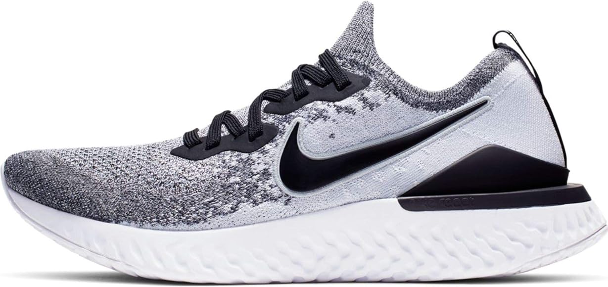 nike epic react flyknit grey running shoes