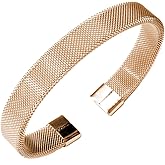 555Jewelry Unisex Stainless Steel Mesh Open Cuff Bangle Bracelet for Men & Women