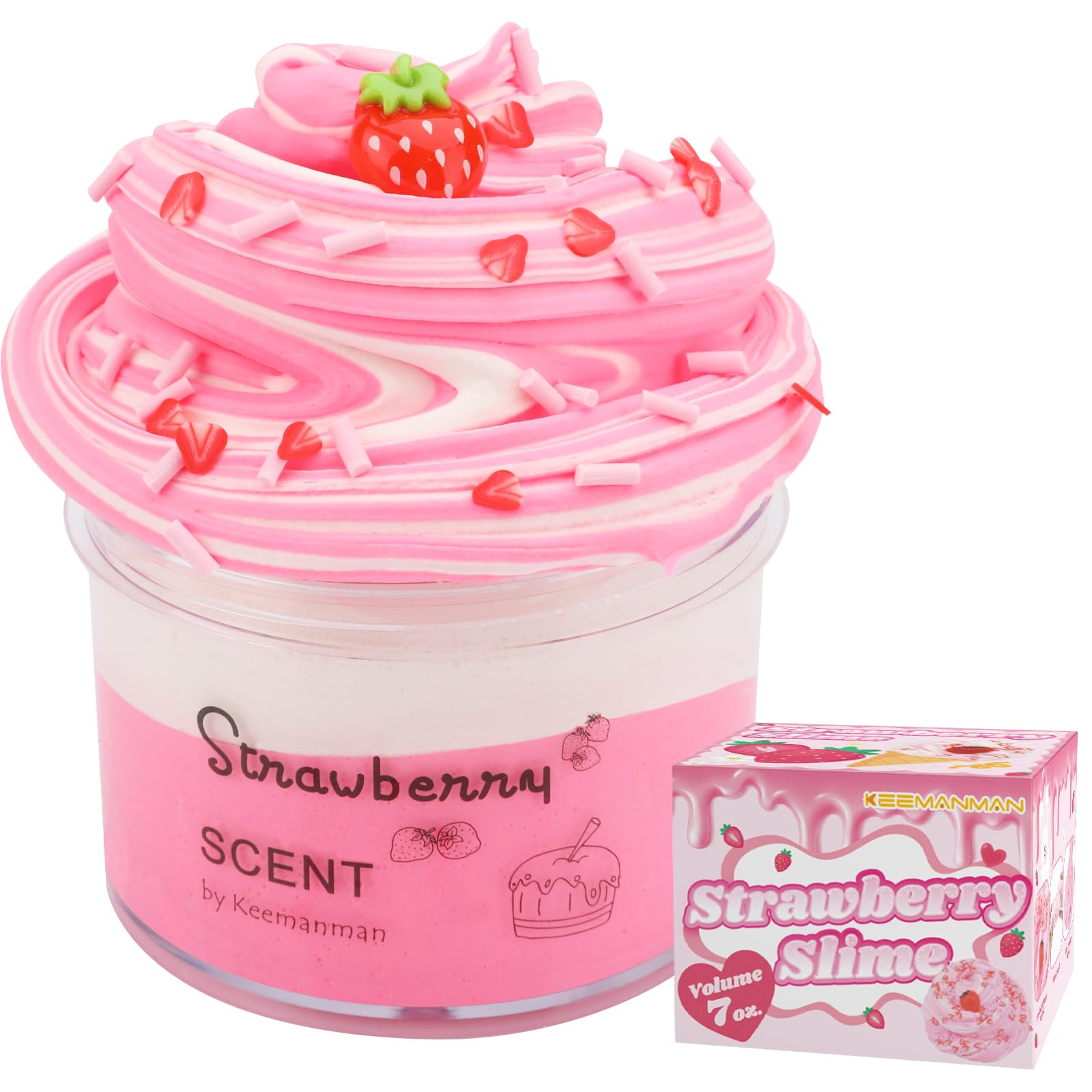 Photo 1 of Strawberry Butter Slime, 7 oz. Scented Slime Kit Toys Cute Preppy Stuff for Girls Boys Kids, Cool Teen Girls Birthday Gifts Party Favors Stocking Stuffers