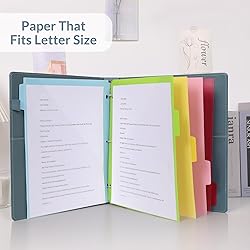 SKYDUE 3 Ring Binder with Clipboard,1 Inch