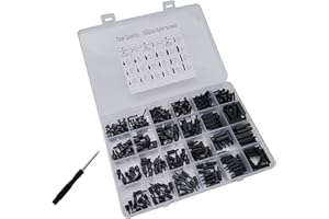 Full Case 360Pcs M2 M2.5 M3 Nylon Hex Spacer Screw Black Assortment Set for Computer Replace Screw Fastener