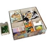 The Broken Token Game Organizer Compatible with King of Tokyo - Wooden Game Organizing Box with Multiple Trays
