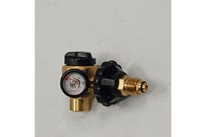 VN-500 Nitrogen Purging Regulator w/500 PSI Flow Meter, 4-Position Flow Control (TST/PRG/BRZ/OFF), Heavy-Duty Brass Body for 