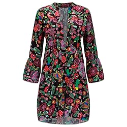 YongANs Tunic Tops Dress for Women 3/4 Sleeve Boho