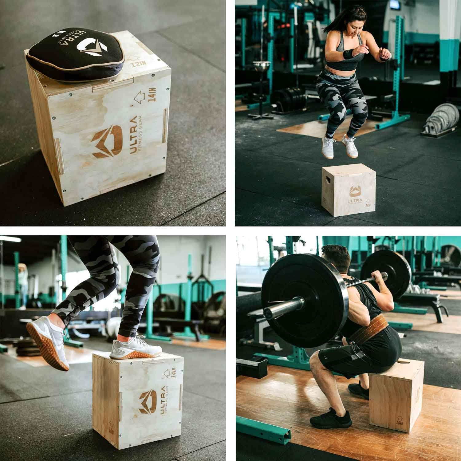 Ultra Fitness Gear 3 en 1 Caja de Madera para Salto, Crossfit ...