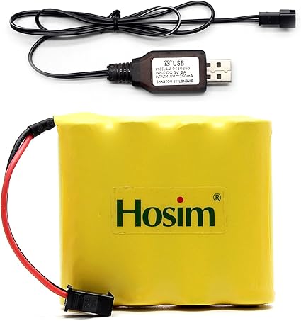 Amazon Hosim Rcカー充電式バッテリーとusb充電器4 8 V 400 Mah高容量バッテリーfor Rcグラフィティrock Crawler 2 4 G 4 Wdオフロードラジオコントロール車climber ラジコン ドローン 通販
