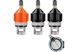 3-Pack SUP Pump Adapter Set (Orange + 2× Black) – PVC & Copper Alloy Valve Adapter for Paddle Boards, Kayaks & Inflatable Wat