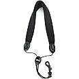 D'Addario D'Addario Saxophone Neck Strap - For Alto Saxophone & Soprano Saxophone - Padded Sax Neck Strap - Snap Hook,Black,SJA18