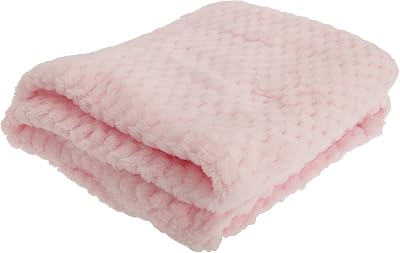 GRTLPOK Supersoft Waffle Blanket 75 x 90 cm Pink Baby Boys Girls