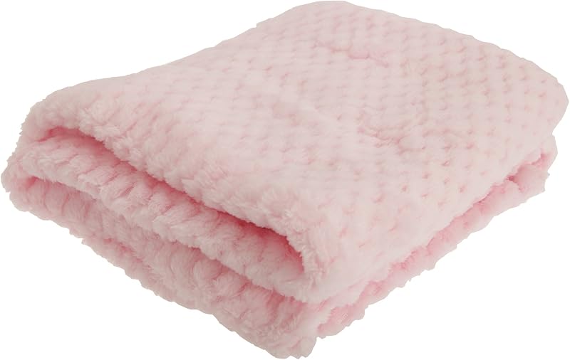 GRTLPOK Supersoft Waffle Blanket 75 x 90 cm Pink Baby Boys Girls