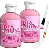 unuaST Diamond Painting Sealer Kit-2-pack 8OZ, Diamond Art Sealer, Protects and Adds Permanent Sparkle to Art Painting