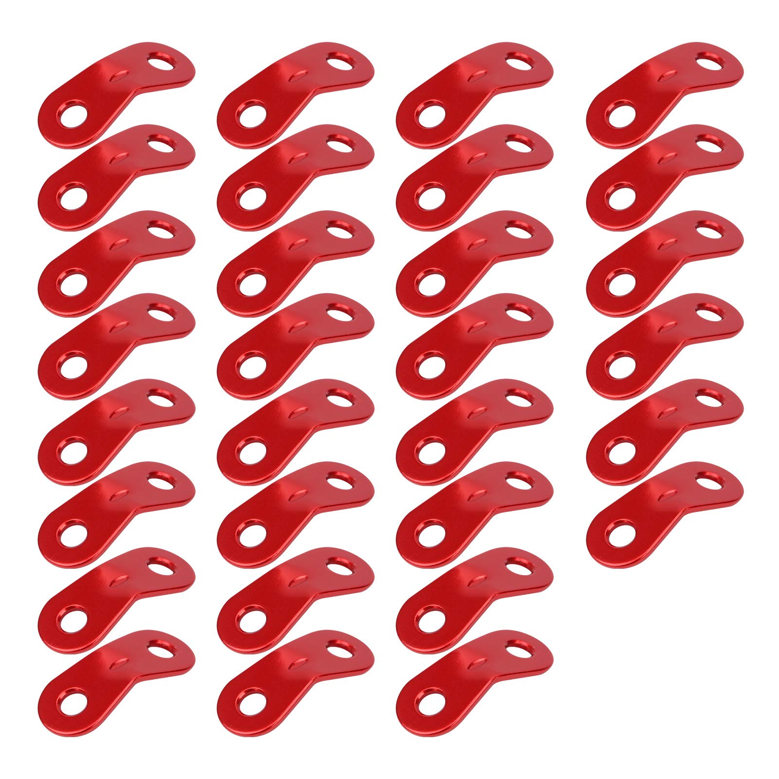 Rope Stopper, Lightweight 30Pcs Red Tent Cord Buckle, for Camping Outdoor Mountaineering Tent