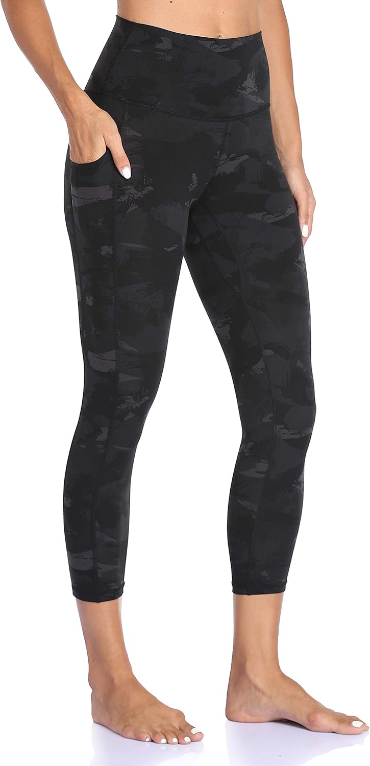 Colorfulkoala Women's High Waisted Yoga Capris 21" Inseam Leggings with Pockets: Clothing
