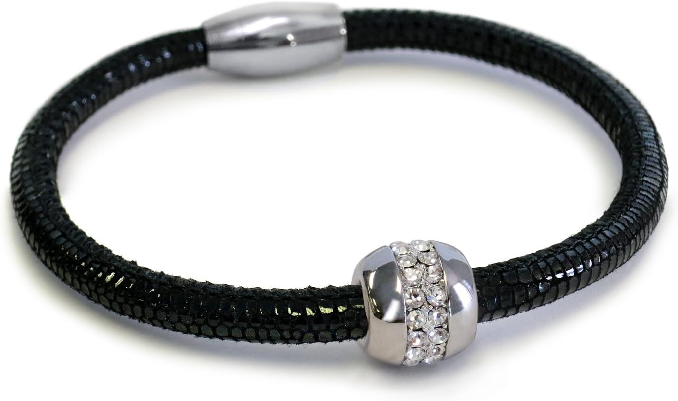 Good Karma Premium Braided Leather Bracelet for Women in Black-Gold, Black-Silver, Camel-Gold, Camel-Silver, Camouflage, White-Gold and White-Silver Colors - Best for Birthday Gift