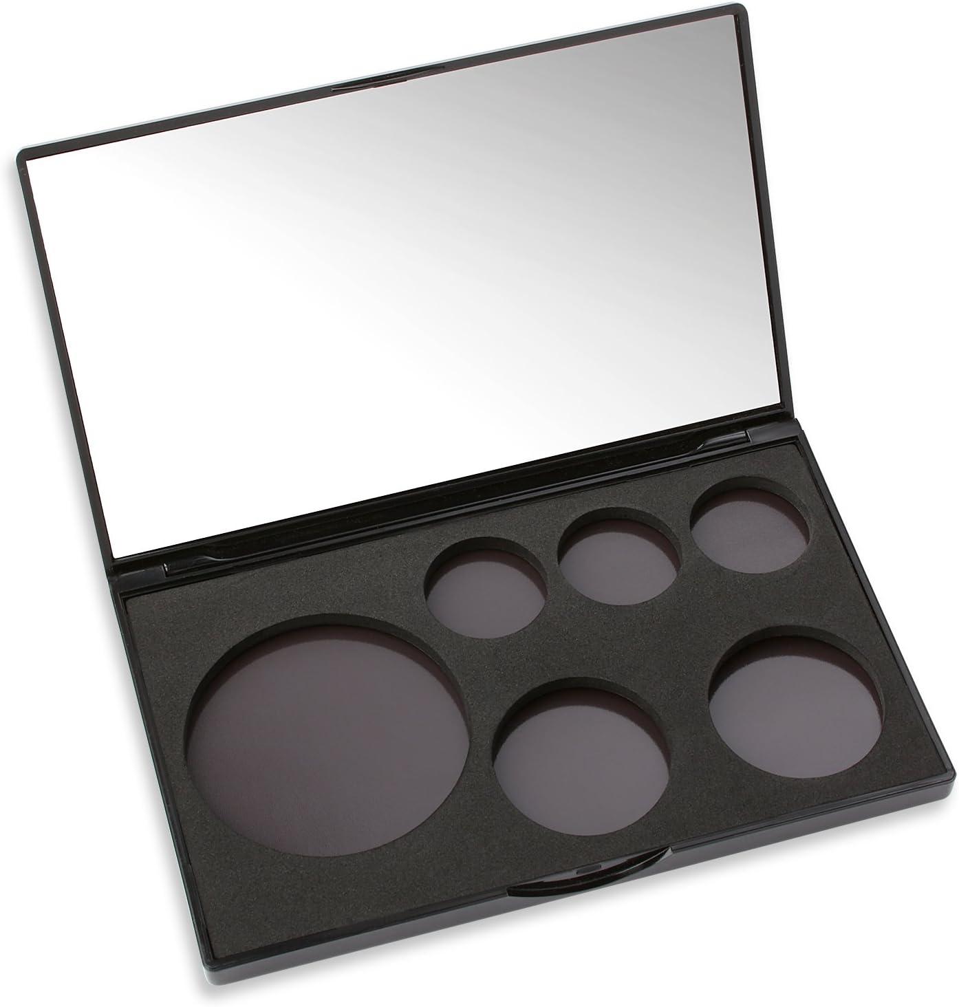 Magnetic Makeup Caddy - Empty Makeup Organizer Palette With Mirror - Configurable for Any Pan Plus Metal Stickers