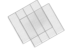 ORIKOOL 25 1/5" x 23 3/5" Commercial Freezer and Refrigerator Replacement Shelves for Double-Door Refrigerators, Set of 2, Epoxy-Coated Gray Steel Wire Shelves