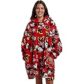 Bioworld Minnie Mouse Classic Adult Long Sleeve Sherpa-Lined Hooded Blanket