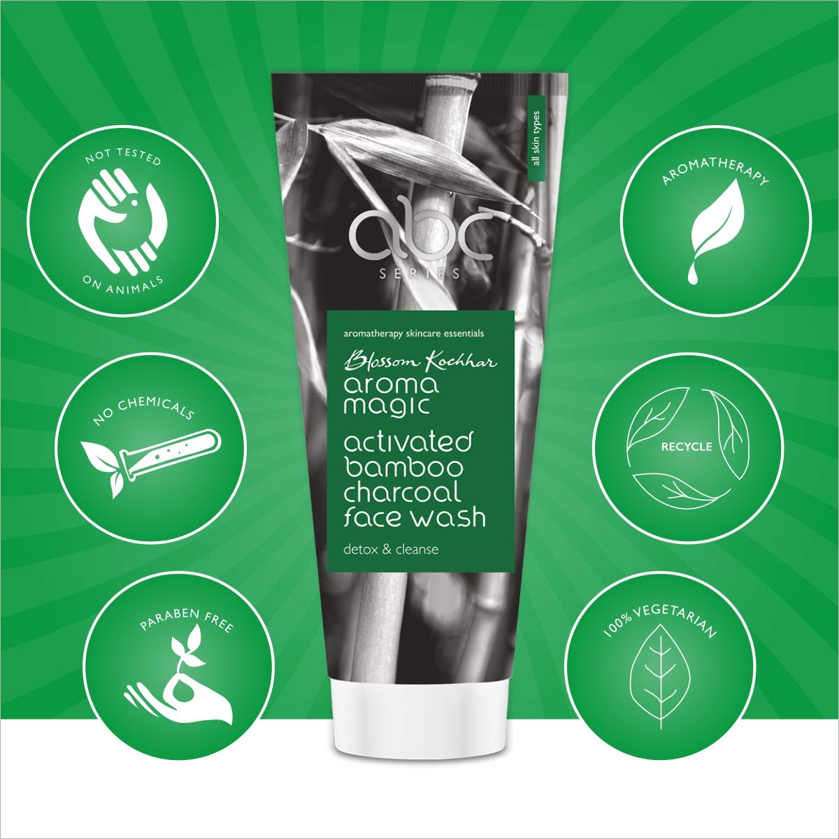 aroma magic activated bamboo charcoal face wash