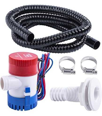 Kit Tuyau + Clapet Anti-retour Pour Pompe De Cale 1100 GPH - 2m, Diamètre 29mm, Pour Bateau Yacht
