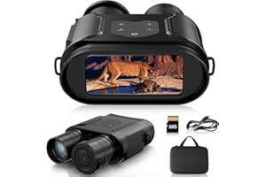 Anyork Night Vision Binoculars with 4" Large Viewing Screen, 1080P Image & Video,Digital Infrared Night Vision Goggles Up to 1640ft/500m in 100% Darkness for Hunting & Surveillance