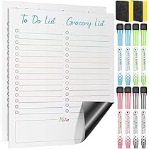 Amazon.com : 2 Pcs Magnetic Dry Erase to Do List Grocery List Pad ...