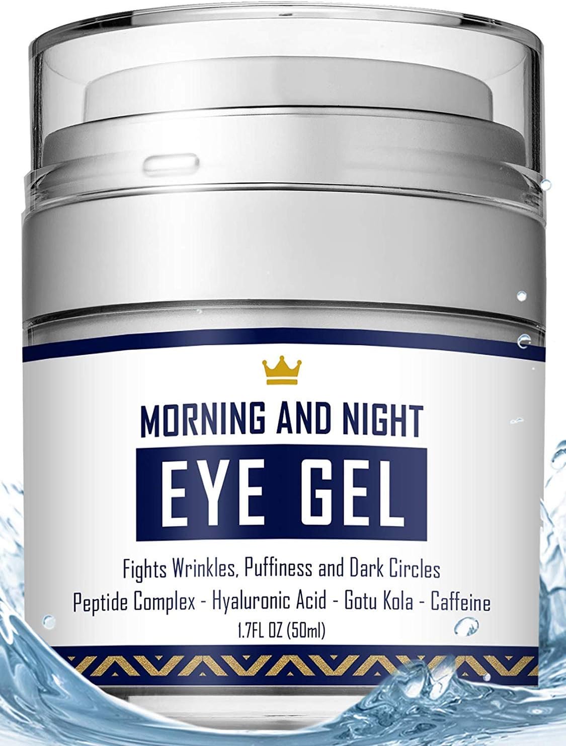 Eye Cream - Dark Circles & Under Eye Bags Treatment - Reduce Puffiness, Wrinkles - Effective Anti-Aging Eye Gel with Hyaluronic Acid, Gotu Kola Extract and Caffeine - Refreshing Serum