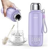 Portable Bottle Warmer for Travel - 3Min Fast Heating of Breast Milk and Formula, 36W Fast Charge, 17 Ounces Large Capacity, Baby Bottle Warmer On The Go for Outdoor Airplane and Car