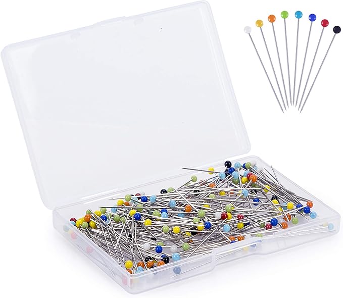 Sewing pins 200pcs 38mm Straight Corsage Colored Pearl Head Stick pins