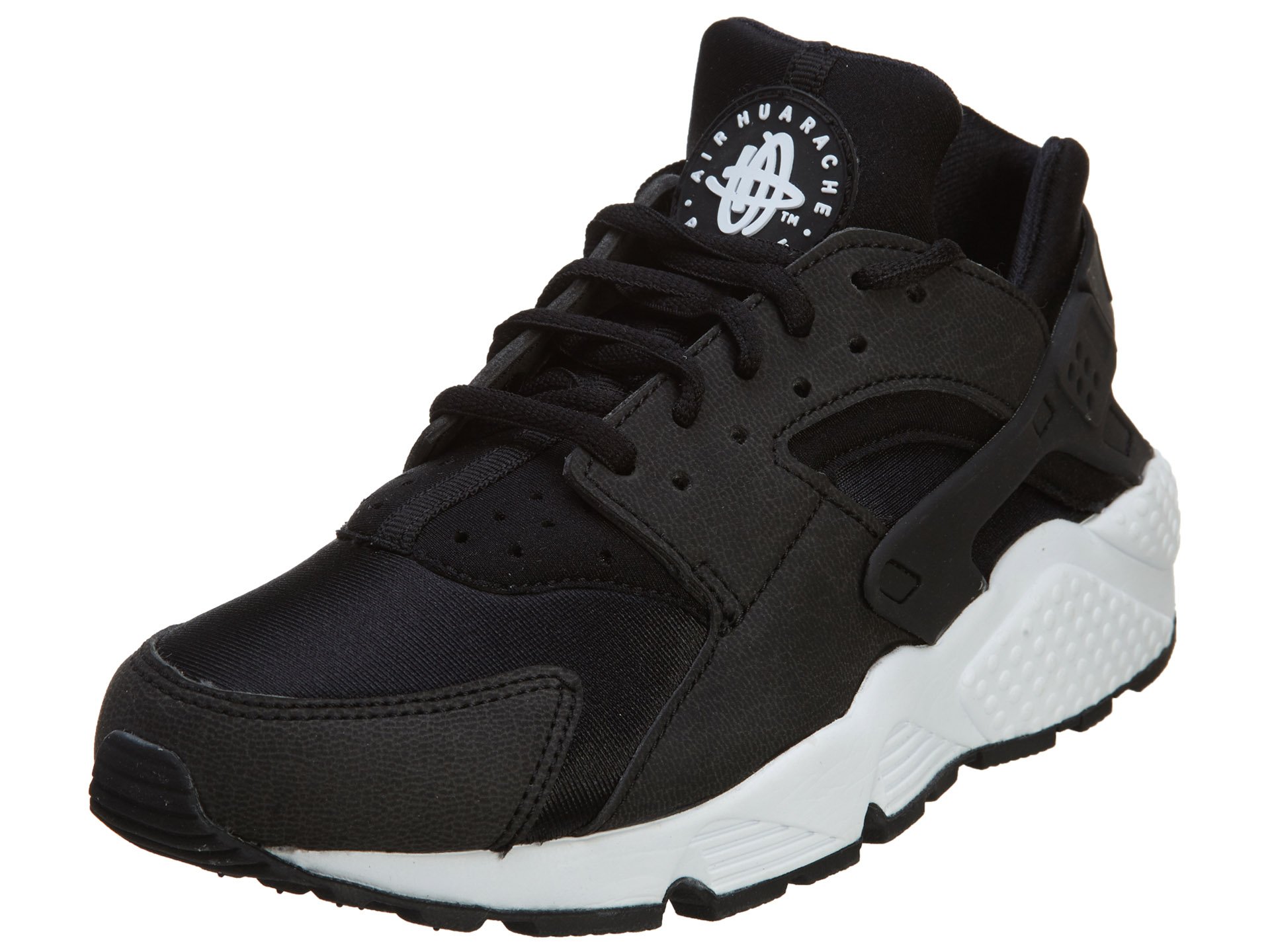 Womens WMNS Air Huarache Run 634835 006 Black N White - Size 5W