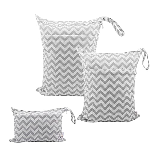 3pcs Baby Cloth Diaper Wet/Dry Bags