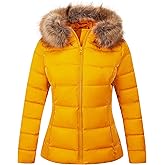 Bellivera Womens Lightweight Puffer Jacket, Winter Coats for Women Warm Quilted Bubble Padded Hood Coat with Faux Fur Collar