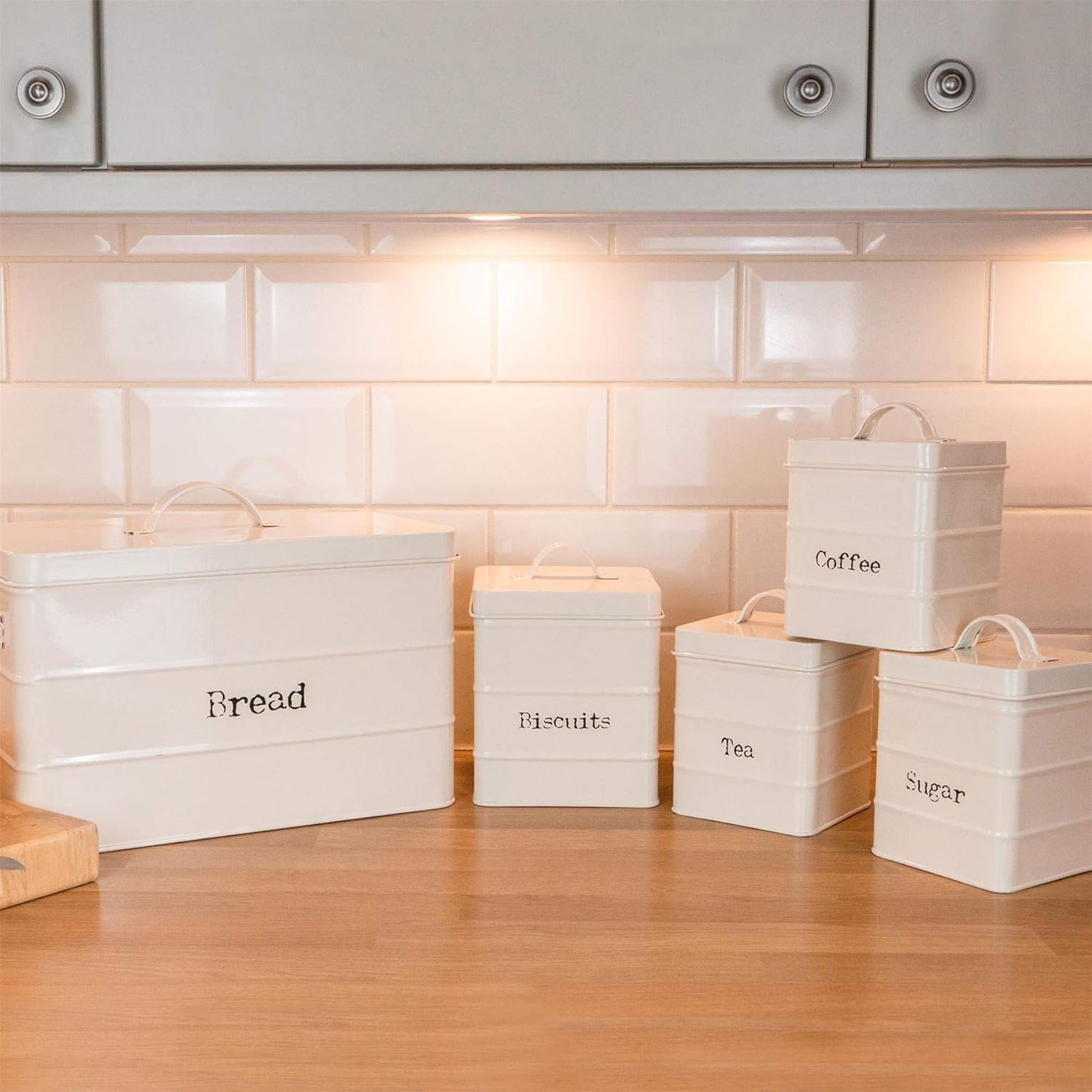 Almacenamiento de cocina y despensa Harbour Housewares Panera de metal