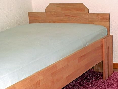 Komfortbett Buche massiv BV-VERTRIEB 100x200cm mit Extra Liegehöhe Bett für schwere Personen - (2988)