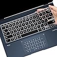 Keyboard Cover Skin for 2024 2023 ASUS ZenBook 14X OLED UX3404 UX3405, ZenBook 14 Q425 Q415 Q410VA Q420 Q420VA, ZenBook Flip 14 OLED UP3404, ZenBook Pro UX6404 14 inch Laptop US Layout (Black)