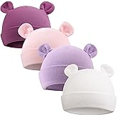 Pesaat Newborn Hospital Hat 0-12Months Preemie Boys Girls Beanie Solid Infant Baby Hats Autumn Winter