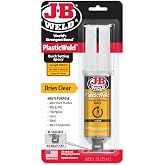 J-B Weld 50132 PlasticWeld Quick-Setting Epoxy Syringe - Translucent Yellow - 25 ml