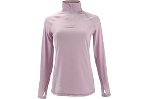 PARAMOUNT OUTDOORS Women's UPF 50+ Long Sleeve Lightweight Quick Dry Sun Protection Zip Pullover Thumb Hole