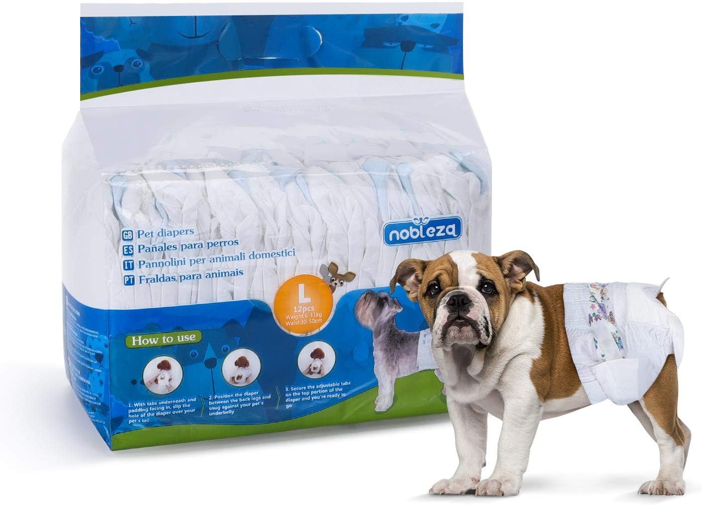 Nobleza Couches Chien Couches Femelles de Formation de Chiot Femelle jetables Super Absorbant