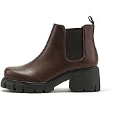 Soda PIONEER ~ Women Lug Sole Mid Heel Chelsea Fashion Ankle Bootie w/Double Elastic Gore